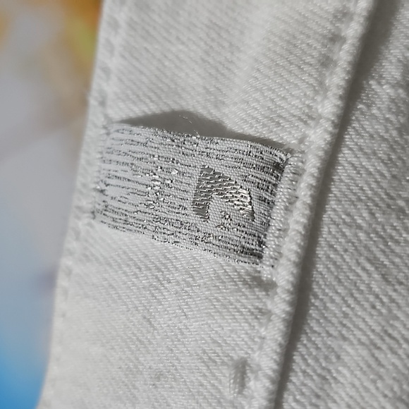 7 For All Mankind White Jeans with Black Details - Picture 7 of 9